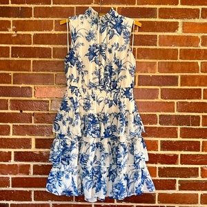 Express sleeveless ruffle dress, size medium